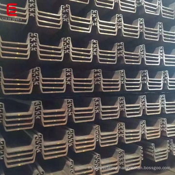 SY390 JIS standard hot rolled sheet pile U type river wall steel piling sheet pile made in China